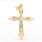 Beautiful 14K Yellow Gold Charm Cubic Zirconia Cross Pendant