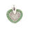 Modern Estate 14K White Gold Diamond Tourmaline Heart 1.78CTW Pendant