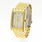 Caravelle by Bulova Women's 44L107 Rectangle Yellow Gold Toned Bracelet Watch