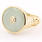 Vintage Classic 14K Yellow Gold Jade Cocktail Ring Size 7