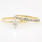 Vintage Estate 14K Yellow Gold Marquise Cut Diamond Solitaire 10K Yellow Gold Ring Band Set