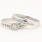 NEW Classic Modern 14K White Diamond Wedding Ring Bridal Duo Set