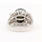 Classic Estate 18K White Gold Black Tahitian Pearl Diamond Right Hand Ring Jewelry