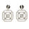 NEW Modern 14K White Gold Diamond 1.35CTW Drop Push Back Earrings