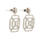 NEW Modern 14K White Gold Diamond 1.35CTW Drop Push Back Earrings