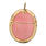 Vintage Estate 14K Yellow Gold Pink Cameo Pin Pendant Brooch Jewelry