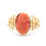 Vintage Estate Ladies 10K Yellow Gold Cameo Coral Ornate Right Hand Ring