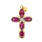 Retro Estate 14K Yellow Gold Tanzanite Diamond 2.00CTW Cross Pendant