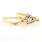 Estate Vintage 10K Yellow Gold Diamond 0.30CTW Heart Anniversary Wedding Ring Set 