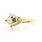 Estate Vintage 10K Yellow Gold Diamond 0.30CTW Heart Anniversary Wedding Ring Set 