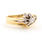 Estate Vintage 10K Yellow Gold Diamond 0.30CTW Heart Anniversary Wedding Ring Set 