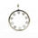 NEW Modern 14k High Polished White Gold Natural Diamond Circle of Love Pendant