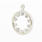 NEW Modern 14k High Polished White Gold Natural Diamond Circle of Love Pendant