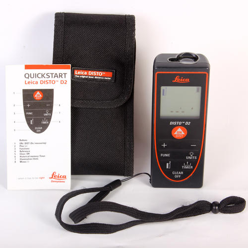 LEICA DISTO D2 HAND HELD LASER DISTANCE METER MEASURING WITH CASE