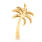 NEW Modern 14K Yellow Gold Palm Tree Pave Set Diamond 0.30CTW Slide Pendant 