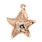 NEW Modern 14K Rose Gold Star Fish Pave Set Diamond 0.33CTW Charm Pendant 