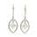 Modern Ladies Estate 14K White Gold Diamond 0.80CTW Dangle Fish Hook Earrings