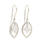 Modern Ladies Estate 14K White Gold Diamond 0.80CTW Dangle Fish Hook Earrings