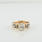 Stunning 14K Rose Gold Enamel Old Minor Solitaire Vintage Diamond Wedding Ring