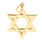 Vintage Classic Estate 14K Yellow Gold Star of David Charm Pendant - 20mm