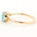 Classic Ladies 14K Yellow Gold Blue Oval Cut Topaz Two Piece Ring Earrings Set