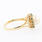 Ladies Estate 14K Yellow Gold Cultured Pearl Diamond Emerald Right Hand Cocktail Ring