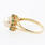 Ladies Estate 14K Yellow Gold Cultured Pearl Diamond Emerald Right Hand Cocktail Ring