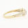 Estate 10K Yellow Gold Diamond 0.18CTW Bypass Right Hand Ring Jewelry