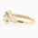 Estate 10K Yellow Gold Diamond 0.18CTW Bypass Right Hand Ring Jewelry