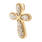 Vintage Classic Estate 10K Yellow Gold Cross Diamond Pendant - 25MM