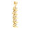 NEW Modern 14K Yellow Gold Diamond 0.50CTW Drop 30MM Pendant 