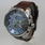 Diesel Men's Original DZ4281 Mega Chief Blue Dial Brown Leather Strap Watch