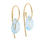 Modern 14k Yellow Gold Blue Topaz Pear Cut Gemstone 14.70CTW Drop Earrings