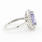 Modern Ladies 14K White Gold Iolite Diamond 2.25CTW Cocktail Ring Jewelry 