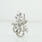 Delightful 14K White Gold Round Diamond Encrusted Flower Brooch