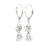 Exquisite Vintage Estate Ladies 925 Silver Bead Hoop Chandelier Earrings - 55MM