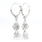 Exquisite Vintage Estate Ladies 925 Silver Bead Hoop Chandelier Earrings - 55MM