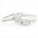 Classic Modern 14K White Gold Princess Cut Diamond Wedding Ring Duo Set 