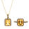 Modern Le Vian 14K Yellow Gold Citrine Chocolate Diamond Necklace Pendant Ring Set