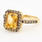 Modern Le Vian 14K Yellow Gold Citrine Chocolate Diamond Necklace Pendant Ring Set