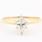 Classic 14K Yellow Gold Marquise Cut Diamond Solitaire 0.40CTW Engagement Ring