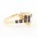 Estate 14K Yellow Gold Blue Spinel Diamonds 0.45CTW Right Hand Cocktail Ring