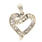 Classic Ladies 14K White Gold Diamond Heart 30MM Pendant