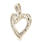 Classic Ladies 14K White Gold Diamond Heart 30MM Pendant