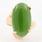 Vintage Estate 18K Yellow Gold Nephrite Cabochon Cocktail Right Hand Ring