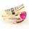 Exquisite Vintage Classic Estate Ladies 9K Yellow Gold Ladies Heart Spinel Ring 