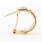 Classic Estate Ladies 14K Yellow Gold Huggie Ornate Flower Cut Out Hoop Earrings 