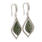 NEW Modern Ladies 10K White Gold Green Diamond 2.25CTW Dangle Fish Hook Earrings