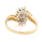 Fine Vintage Estate Ladies 14K Yellow Gold  C3 Diamond 0.35CTW Right Hand Ring