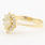 Estate 14K Yellow Gold Pear Diamond Halo 0.50CTW Right Hand Ring Jewelry